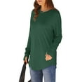 thumbnail image 5 of Ronuti Long Sleeve Shirts for Women Crewneck Basic Loose Tunic Tops Fall Outfits for Women 2026, 5 of 7
