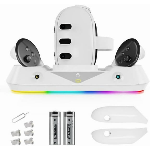 Magnetic Charging Dock for Meta Quest 3 VR Glasses Grip Charger Docking Station Stand for Meta Quest 3