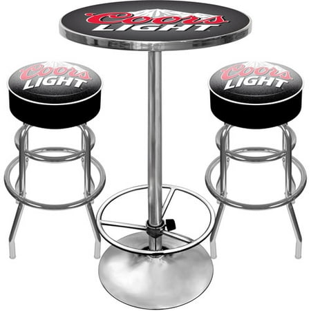 Ultimate Coors Light Gameroom Combo - 2 Bar Stools and Table Set