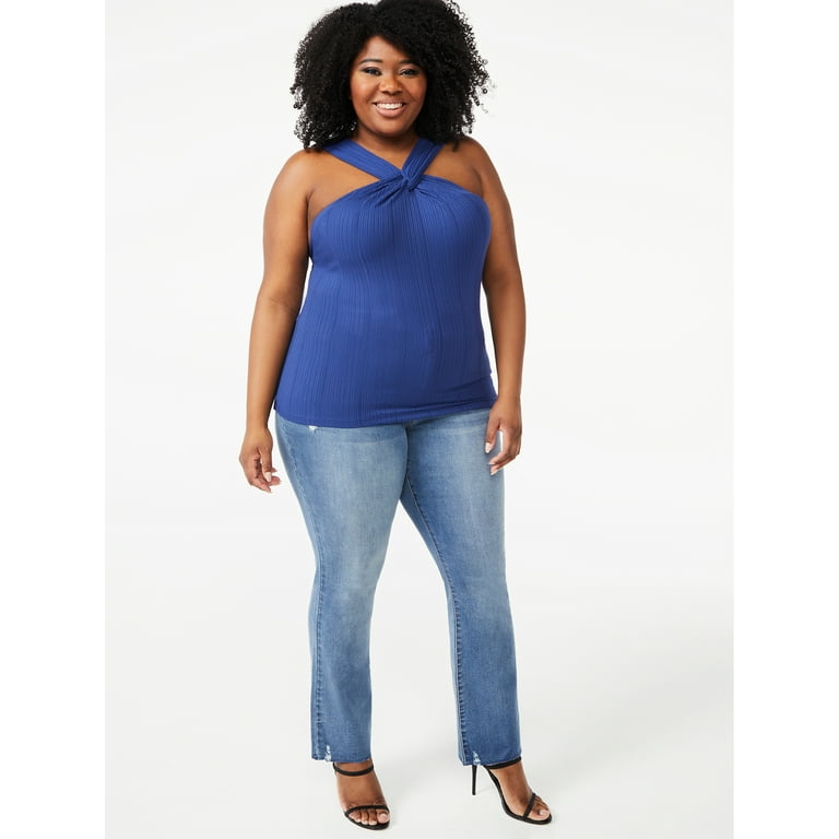 Plus size halter neck top top