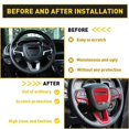 thumbnail image 5 of Red Steering Wheel Cover Trim for Jeep Dodge Charger, 5 of 5