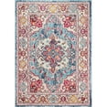 thumbnail image 1 of Bashian D113-TE-76X96-MH107 Dakota Collection Geometric Transitional Polypropylene Power Loom Area Rug, Teal - 7 ft. 6 in. x 9 ft. 6 in., 1 of 1