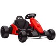 thumbnail image 2 of Qaba 24V Electric Go Kart with Dual 150W Motors, Adjustable Seat & 11.2MPH High Speed, Slow Start, 5-Point Harness, for 6-12 Years, Red, 2 of 9