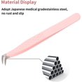 thumbnail image 4 of Lash Tweezers for Eyelash Extensions Fiber Tip Volume Lash Tweezers Professional Artist Tech Work Kit Tools Eyelash Tweezers for Light Volume or Mega Volume Fans Curved Tweezers, 4 of 7