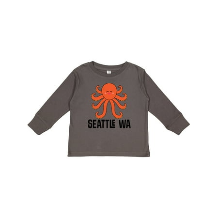 

Inktastic Seattle Octopus Washington Vacation Gift Toddler Boy or Toddler Girl Long Sleeve T-Shirt