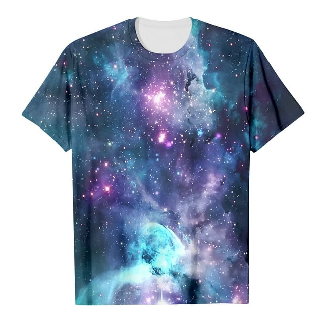 TZEWGL Chemise Décontractée pour Fille Garçon Manches Courtes Col Rond Fantaisie Impression 3D Haut Pailleté pour Bébé Taille 3-4T