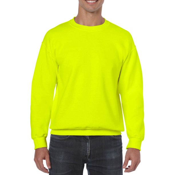 Gildan - Gildan Mens Heavy Blend Crewneck Sweatshirt, XL, Safety Green ...