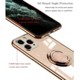 thumbnail image 5 of Case for iPhone 11 Pro Max Case 6.5" Phone Case with Ring Holder Kickstand Silicone Electroplated Shock-Absorption Soft Flexible TPU Bumper Cover - Light Pink, 5 of 7