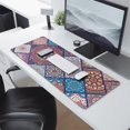 thumbnail image 2 of Long Mouse Pads for Desk,Multicolor Ethnic Mandala Pattern Desk Mats on Top Of Desks, Desk Mouse Pad Extra Large with 3mm Non-Slip Base and Stitched Edge for Gaming,Office,Work,Home 31.5"x11.8", 2 of 6