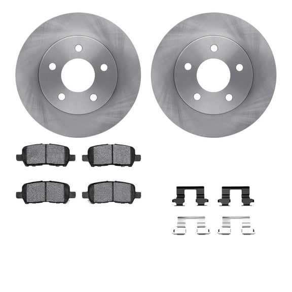 Dynamic Friction Company Rear Brake Rotors with 5000 Advanced Brake Pads includes Hardware 6512-47222