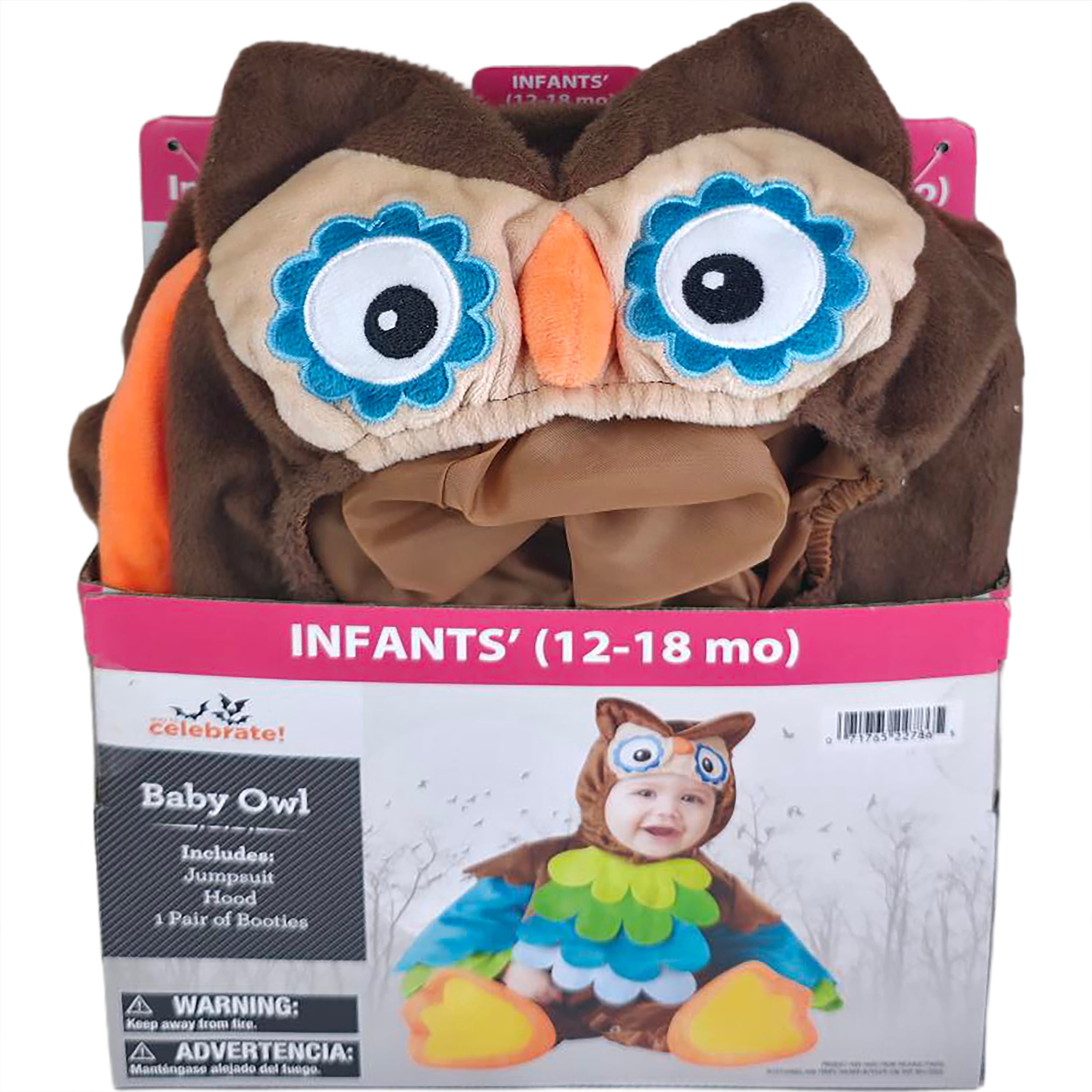 Baby Owl Halloween Costume for Infant, Size 12-18M, by Way to Celebrate