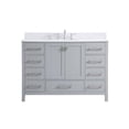 thumbnail image 3 of 48 inch Single Bathroom Vanity in Gray with Backsplash, 3 of 8