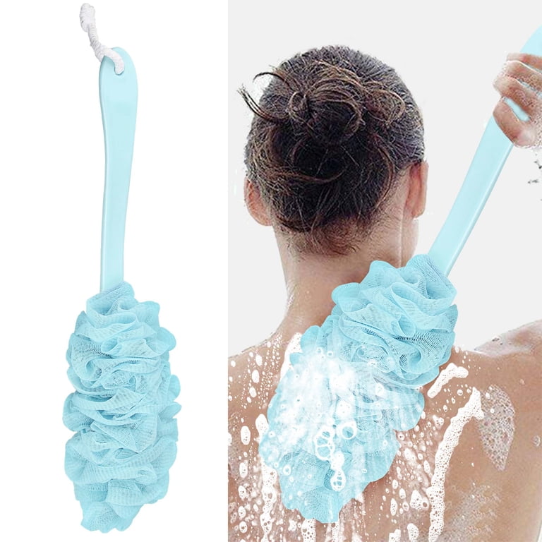 TSV Anti-Slip Long Handle Back Scrubber, Soft Loofah photo 1