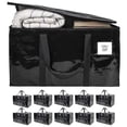 thumbnail image 1 of ¡BOLSA-ESO! Paquete de 10 bolsas de mudanza negras, bolsas de almacenamiento extra grandes con cremallera, bolsas de embalaje resistentes al agua para suministros de mudanza, bolsas de mudanza resiste, 1 of 5