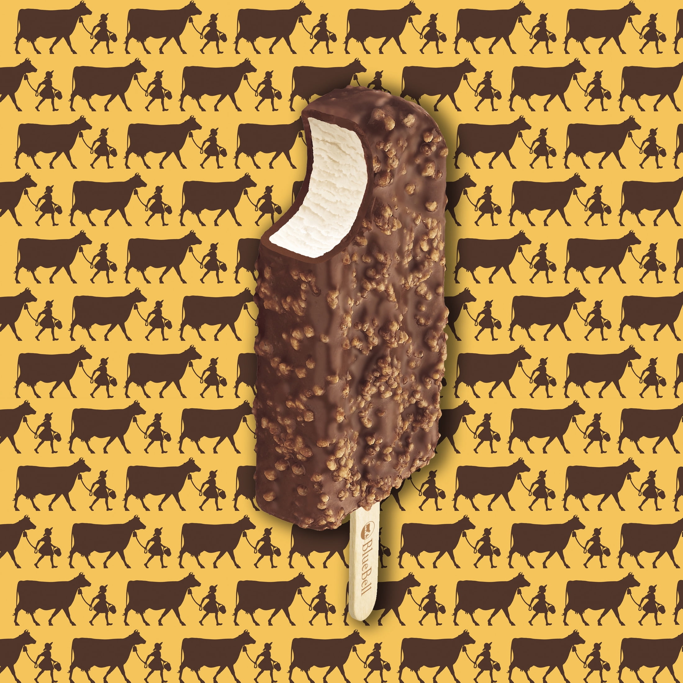 Blue Bell Krunch Frozen Dairy Dessert Bars, 3.0 fl oz, 12 Count