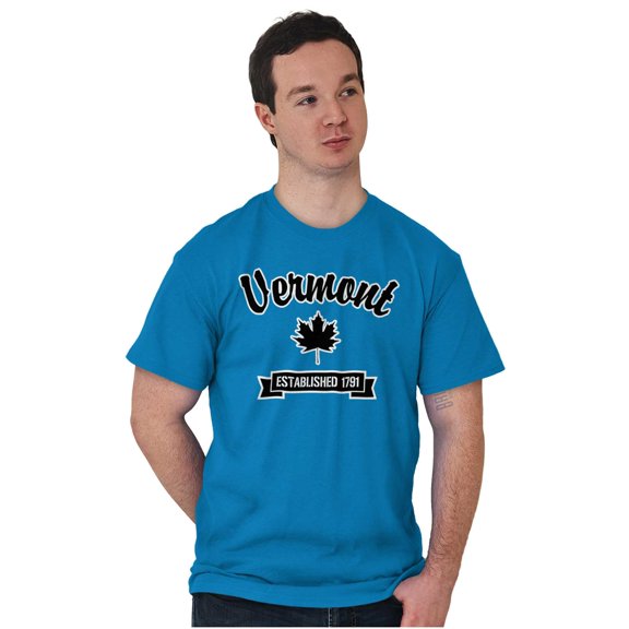 Vermont Cute Cursive Souvenir VT Men's Graphic T Shirt Tees Brisco Brands S