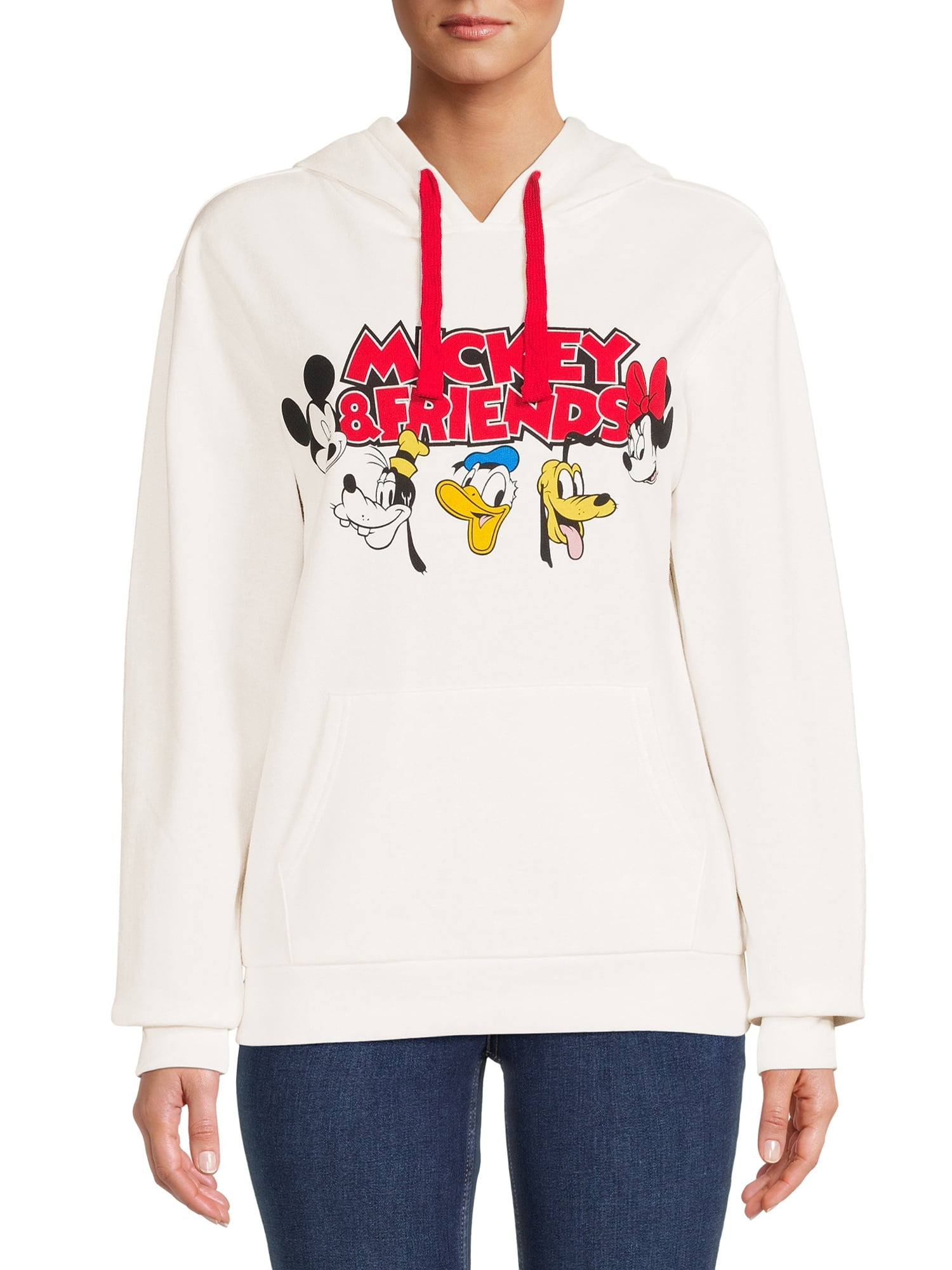 Licensed Graphics Mickey Mouse Junior's Graphic Print Hoodie