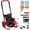 Red, variant on 100FT 3/8 Inch Electric Drain Cleaning Machine with Auto Feed - Includes 8 Cutters, Air-Activated Foot Switch & Gloves - 370W Portable Sewer Snake for 2"-4" Pipes - Red