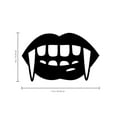 thumbnail image 2 of Vinyl Wall Art Decal - Vampire Teeth - 6" x 10" - Fun Spooky Halloween Goth Decoration Sticker - Kids Teens Adults Indoor Outdoor Wall Door Window Living Room Office Decor (6" x 10"; Black), 2 of 2