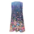 thumbnail image 5 of SMihono Robes Bohèmes d'Été pour Femmes Grande Taille Mode d'Été Robe Imprimée Sans Manches à Enfiler, 5 of 5