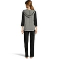 thumbnail image 2 of Hanes Women Pant  Hooded 3/4 Sleeve Pajamas, 2 of 3