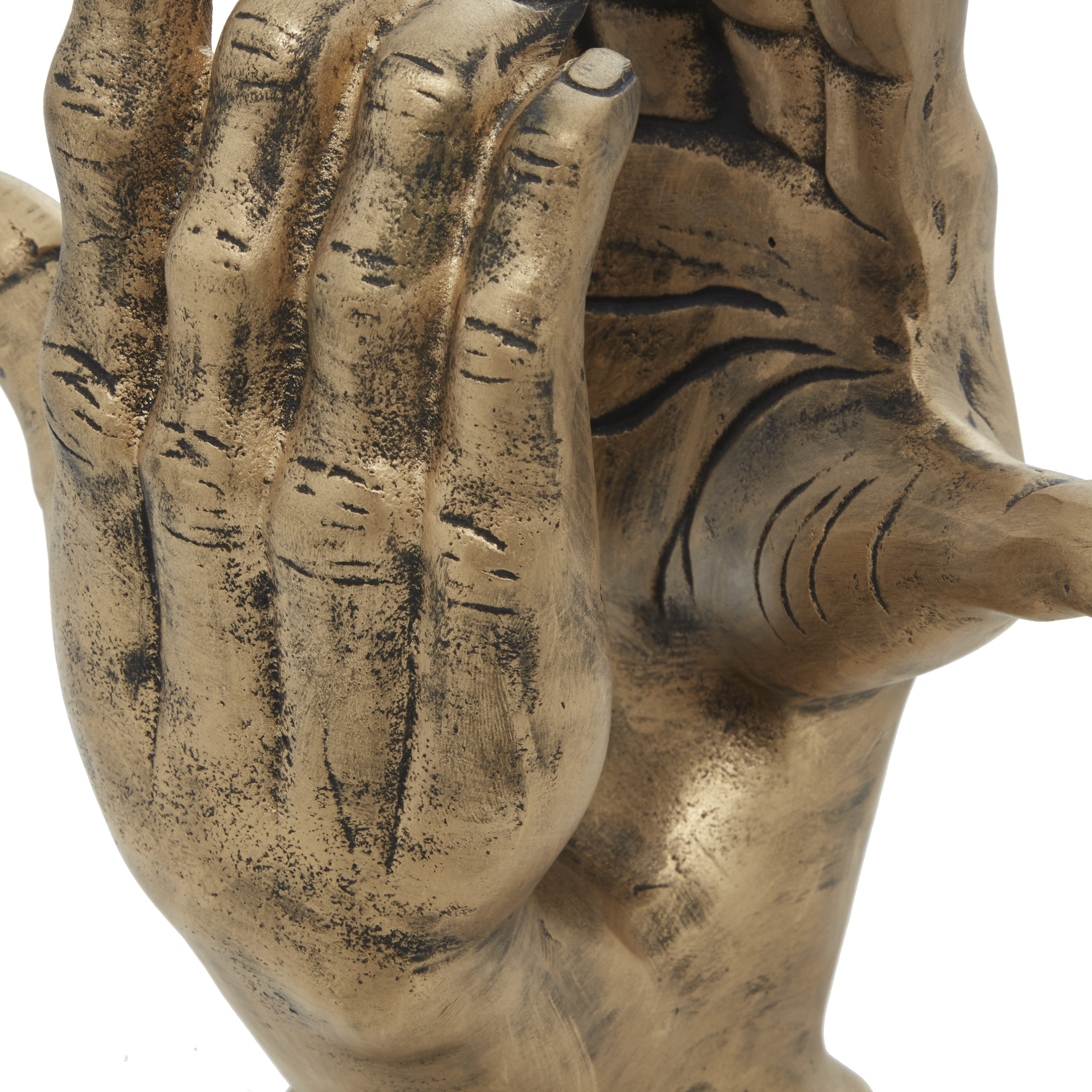 DecMode Gold Aluminum Traditional Abstract Sculpture