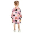 thumbnail image 3 of Girls' long-sleeved dress Cute Cat Girls' A-line dress with ribbed cuffs Soft and comfortable, 3 of 6
