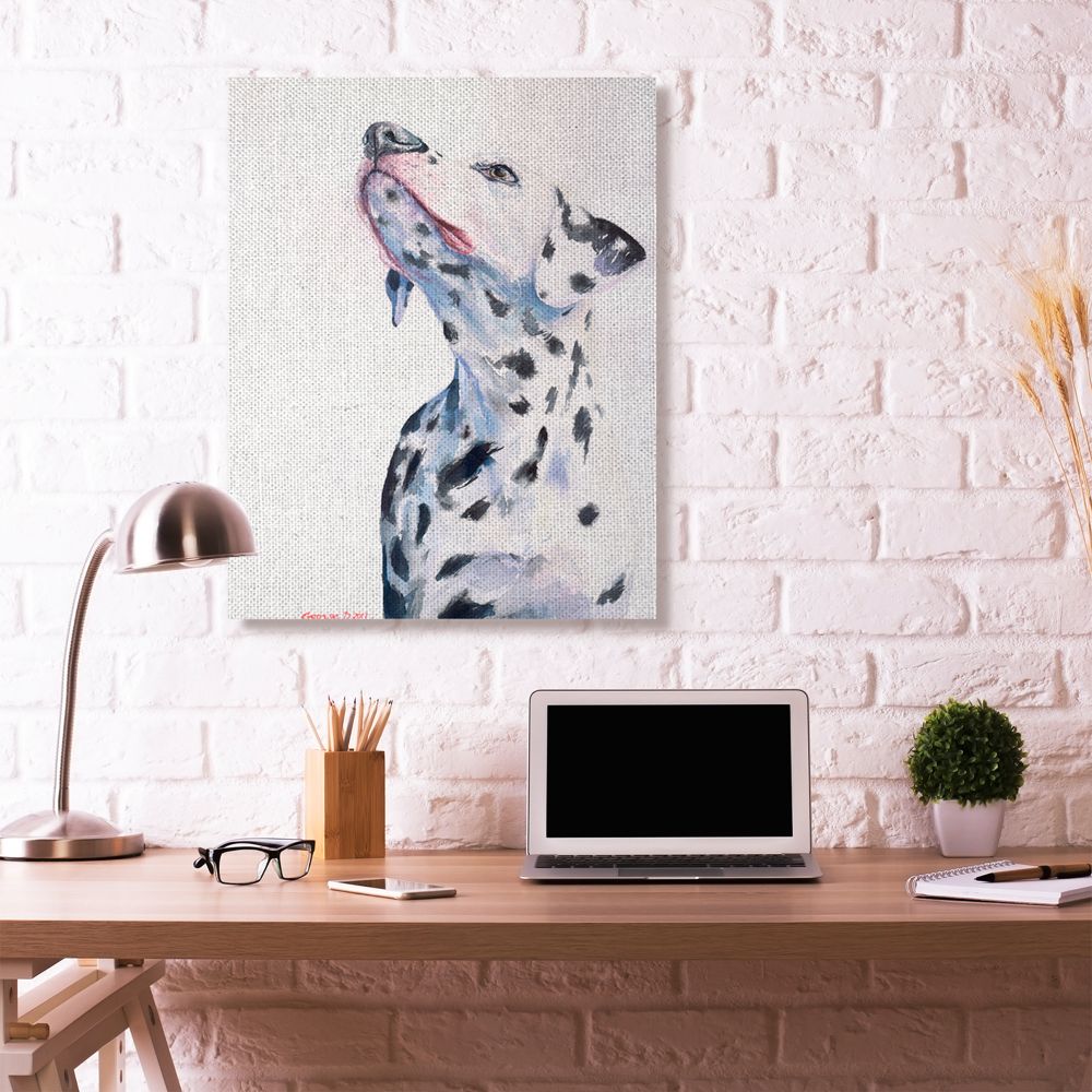 Stupell Industries Dalmatian Dog Pet Animal Watercolor Painting Super Canvas Wall Art by George Dyachenko