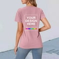 thumbnail image 6 of Women Summer Tops Summer Tops For Women 2025 Crew Neck Short Sleeve Plus Size Dressy Casual Shirts Blouses Trendy Wrap Long Fall Big Tee Shirts for Scrub Undershirts Long Sleeve Stretchy Light Pink L, 6 of 8