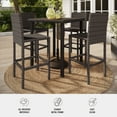 thumbnail image 5 of Martha Stewart Set of 2 Indoor-Outdoor Patio Bar Stools in Brown Rattan Wicker, 5 of 12
