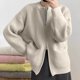 thumbnail image 1 of Suéter de invierno para mujer, informal, holgado, a la moda, con bolsillos de color y doble cremallera en la parte superior, cárdigan, abrigo para mujer, 1 of 7