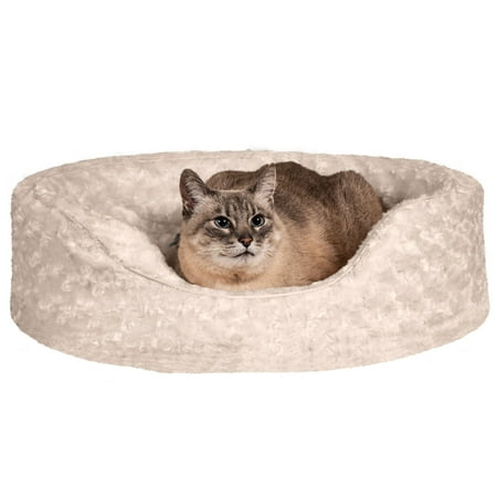 UPC: 0815181022426 | FurHaven Pet Products Ultra Plush Oval Pet Bed for Dogs & Cats – Cream  Medium