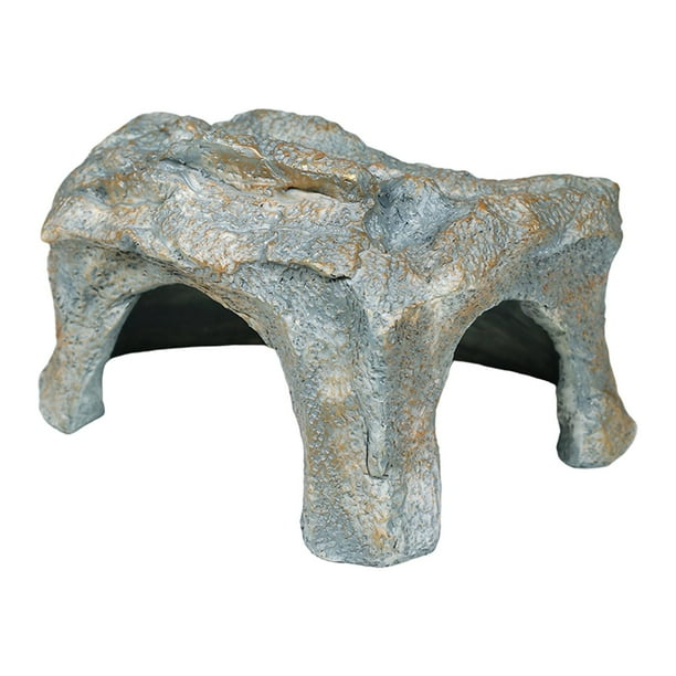 Escondite para reptiles, accesorio decorativo para acuarios, hábitat para terrarios, acuario, cueva de roca artificial, resina, lugar para tomar el so