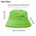 thumbnail image 2 of Women's Winter Plush Fluffy Bucket Hat Warm Faux Fur Lining Cozy Wide Brim Cap Green, 2 of 5