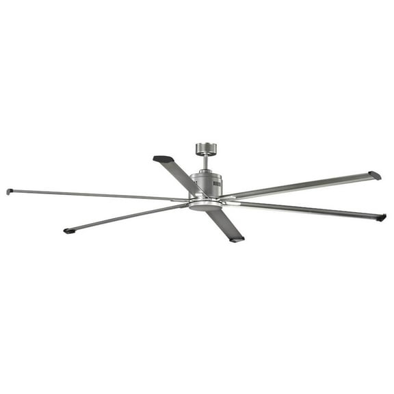 Progress Lighting Hubbell 96'' Nickel Industrial Dual Mount indoor Ceiling Fan with Wall Control