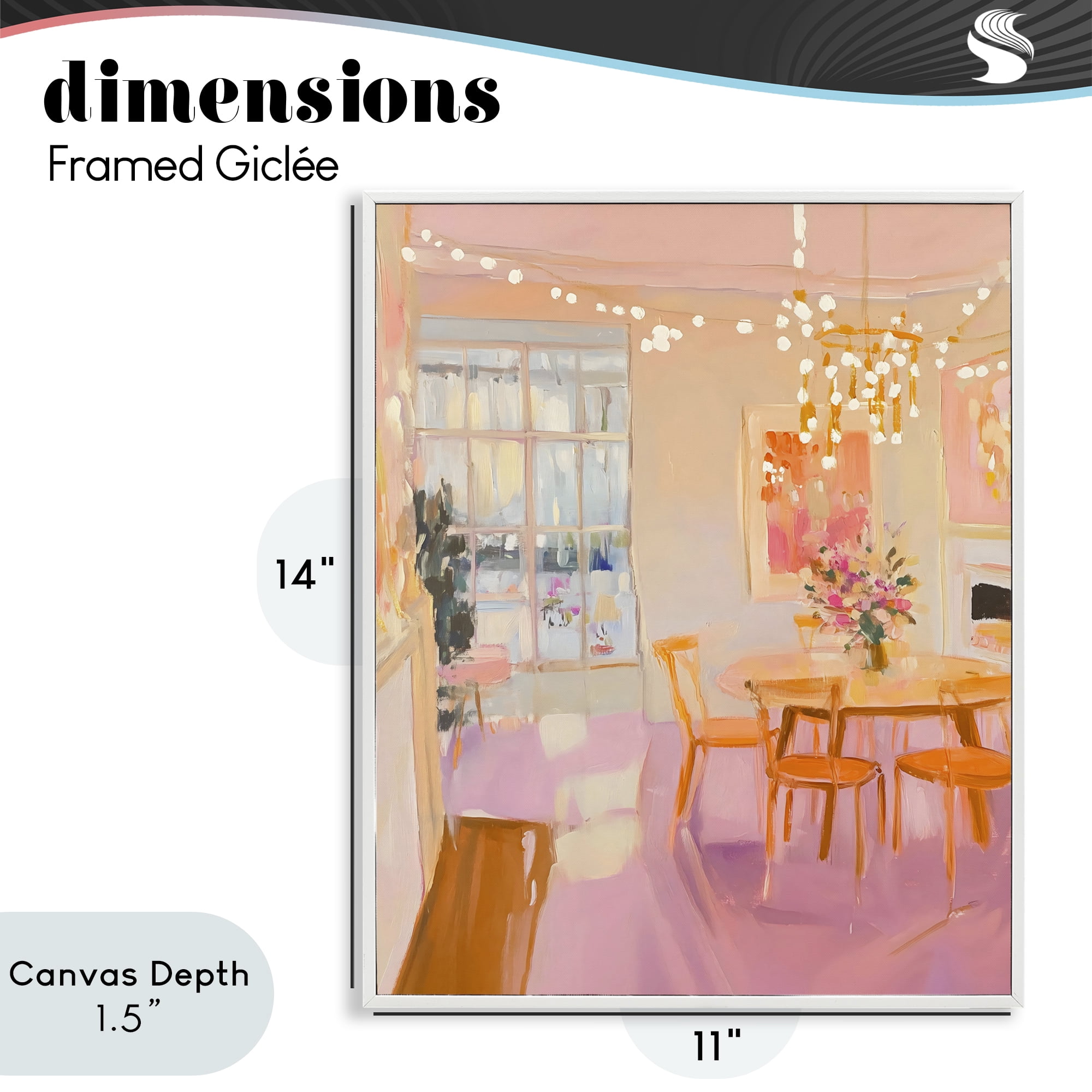 Stupell Industries Warm & Inviting Dining Room White Framed Giclee Art, design by The Prints Vibe