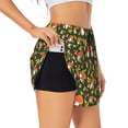 thumbnail image 3 of Lsque Mushroom Leaf Printed Women's Running Shorts with Liner Pockets,Elastic Quick Dry Workout Athletic Gym Yoga Shorts,Womens High Waist Shorts-X-Large, 3 of 9