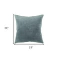 thumbnail image 4 of Teal Solid Reversible Cotton Velvet Throw Pillow, 4 of 8