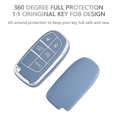 thumbnail image 5 of OFFCURVE Compatible with Jeep Key Fob Cover Soft TPU Protection Key Case for Grand Cherokee Renegade Chrysler 200 300 Dodge RAM Durango Challenger Journey Dart F,Blue Sliver（1pc), 5 of 8