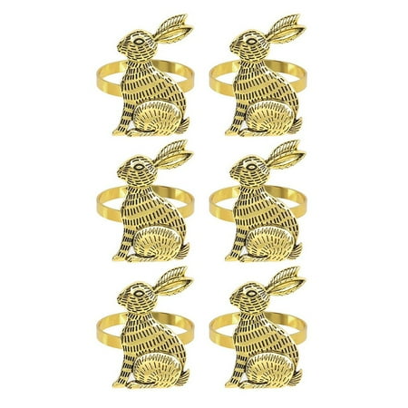 

Rabbit Napkin Ring Set of 6 for Easter Party Banquet Table Decoration