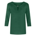 thumbnail image 6 of Ruyang Women's Fashionable Casual Solid Color Three Quarter Sleeve Top T Shirt Women Cotton Tops Long Sleeve, 6 of 6