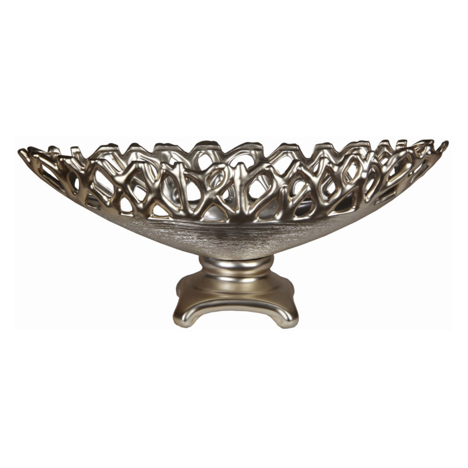 Privilege International Metallic Bowl on Stand