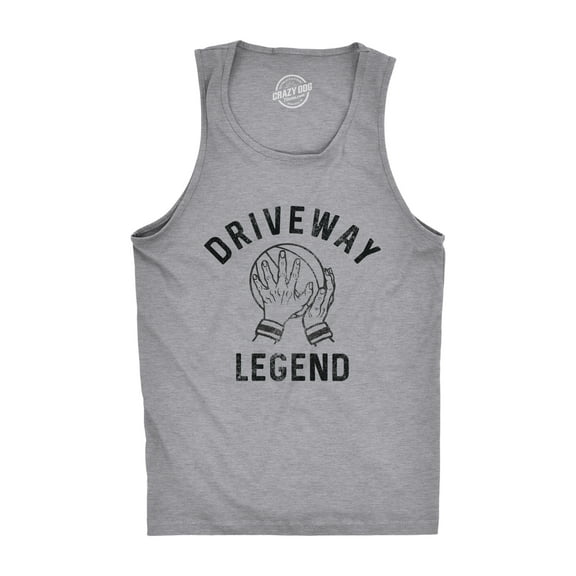 Mens Driveway Legend Fitness Tank Funny Pickup Basketball Player Hoops Lover Sleeveless Tee for Guys