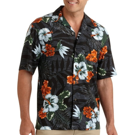 George Men's Printed Rayon Woven Short sleeve Shirt