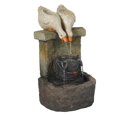 thumbnail image 3 of LuxenHome Fontaine Extérieure Éclairée en Résine Canards, 3 of 8
