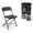 Plastic + Black, variant on SHGJ&SOFT Set of 2 Folding Chairs, Plastic Seat and Backrest, White Metal Frame Chair, Suitable for Indoor and Outdoor,Capacity 350 lbs (White, 2-Pack)