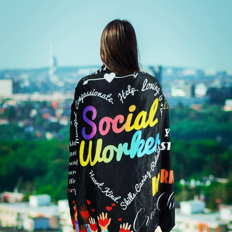 Social Worker Gifts for Women, Men- Social Worker Appreciation Gifts -  Social Worker Month Gifts -Social Worker Blanket Plush Throw Blankets-MSW