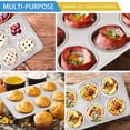 thumbnail image 3 of VeSteel Stainless Steel Muffin Pan, Metal Cupcake Pan Tray for Baking, Non-Toxic, Dishwasher Safe - 6-Cup, 3 of 5