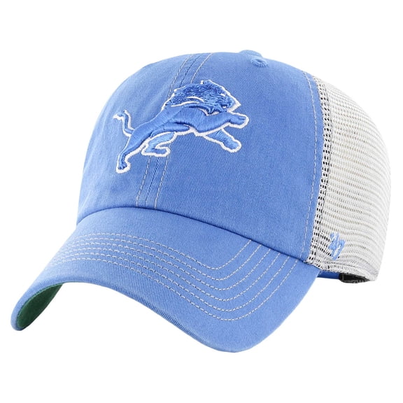 Men's '47  Blue/Natural Detroit Lions Trawler Clean Up Trucker Adjustable Hat