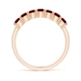thumbnail image 2 of ANGARA Natural Half Eternity Seven Stone 1.05 ct Ruby Wedding Ring in 14K Rose Gold for Women (Size-3mm) | July Birthstone, Birthday, Anniversary, Jewelry Gift for Women | Natural Ruby Ring, 2 of 9
